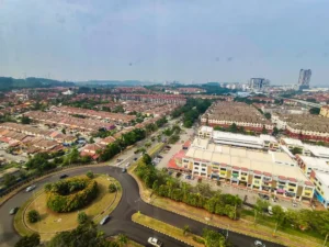 Pemandangan udara kawasan perumahan sekitar Apartment Vista Pinggiran