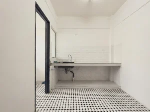Dapur flat Taman Cheras Utama, Cheras sudut luas menunjukkan counter tile penuh